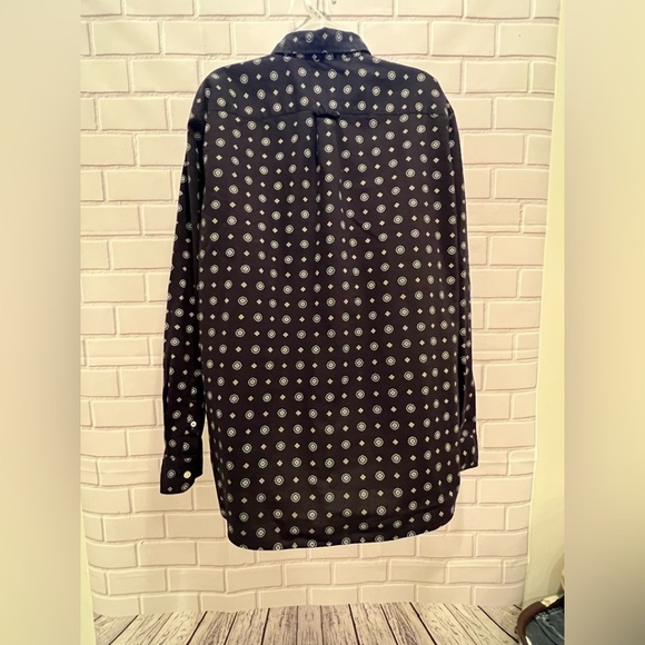 AMERICAN EAGLE long sleeve black printed dress shirt/size XXL - Picture 4 of 8